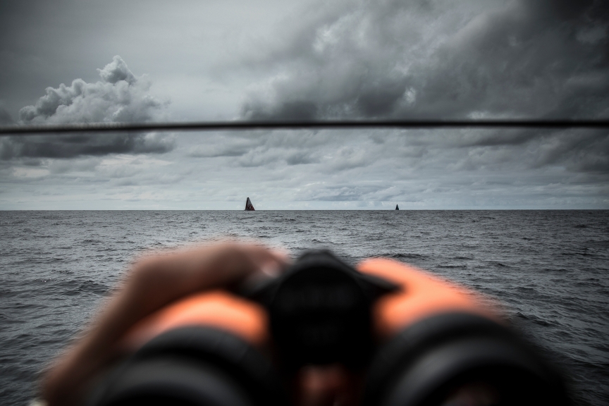 Leg Zero, Rolex Fastnet Race on board Vestas 11th Hour. Second day of sailing for the Rolex Fastnet Race 2017 with light upwind. 07 August, 2017.