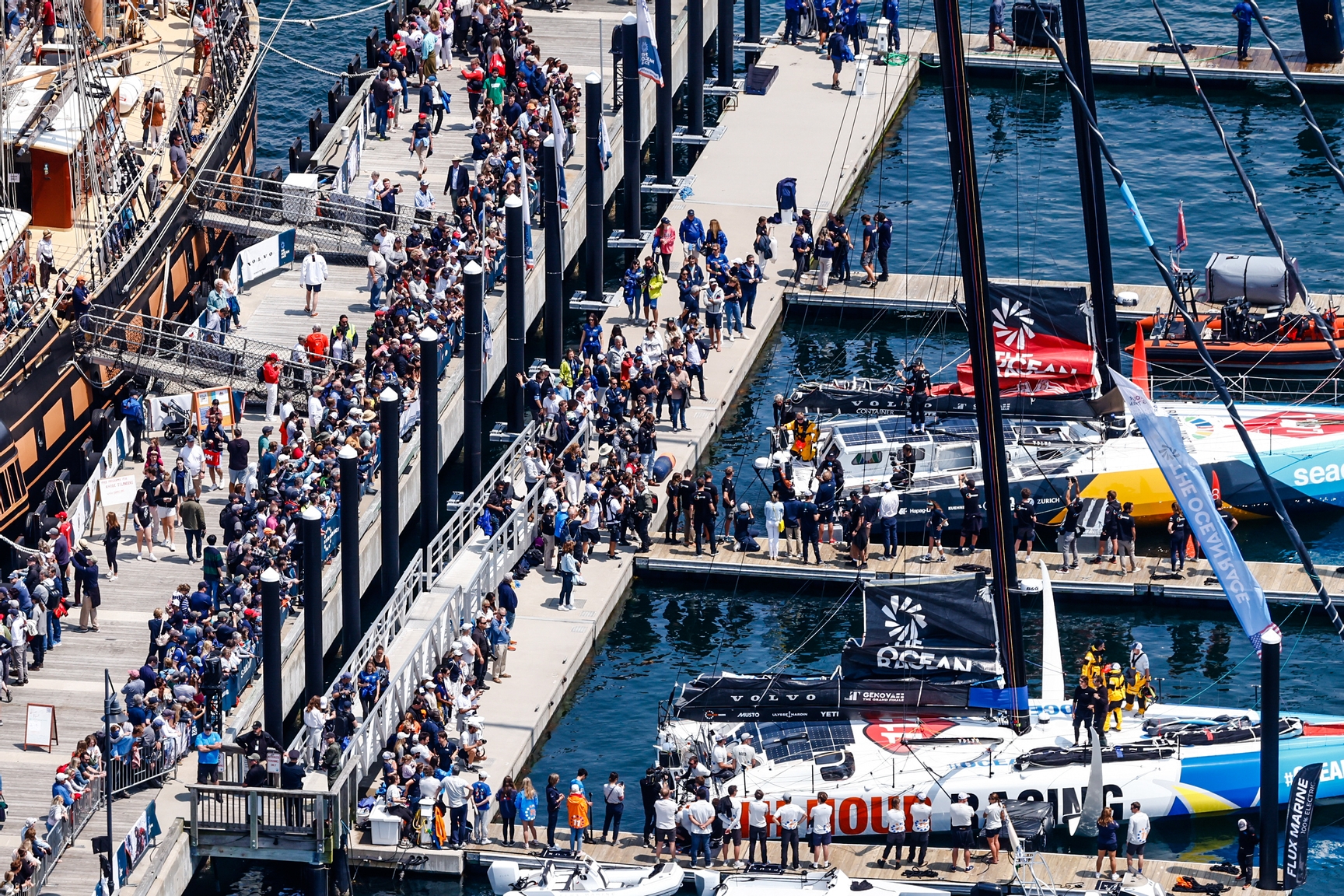 The Ocean Race 2022-23 - 21 May 2023. Dock out for the In-Port and start of Leg 5 in Newport.