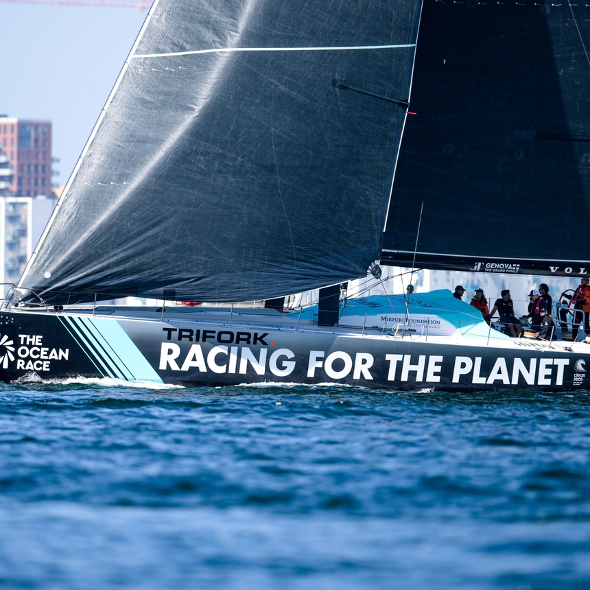 The Ocean Race 2022-23 - 6 June 2023. Trifork/Mirpuri in Speed trials in Aarhus, Denmark.