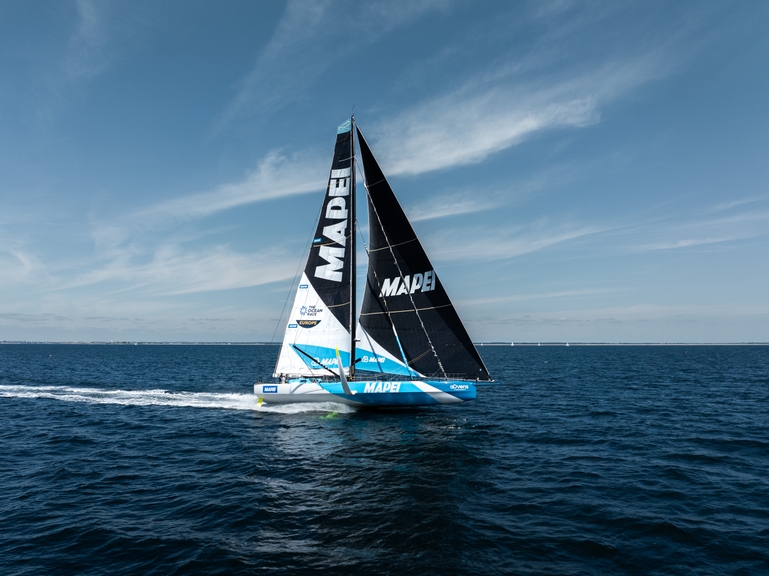 Team Allagrande Mapei Racing training ahead of The Ocean Race Europe 2025.
FOR EDITORIAL USE ONLY.