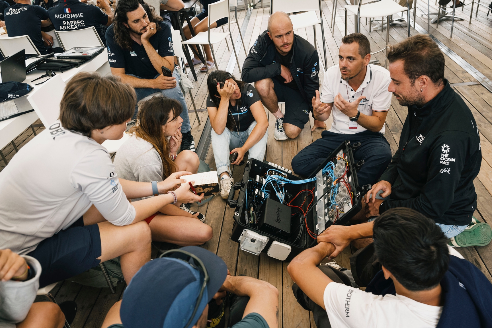 Our briefing technical briefing at The Ocean Race Europe 2025 in Kiel, Germany on August 06, 2025. (Photo by Vincent Curutchet / The Ocean Race Europe 2025)